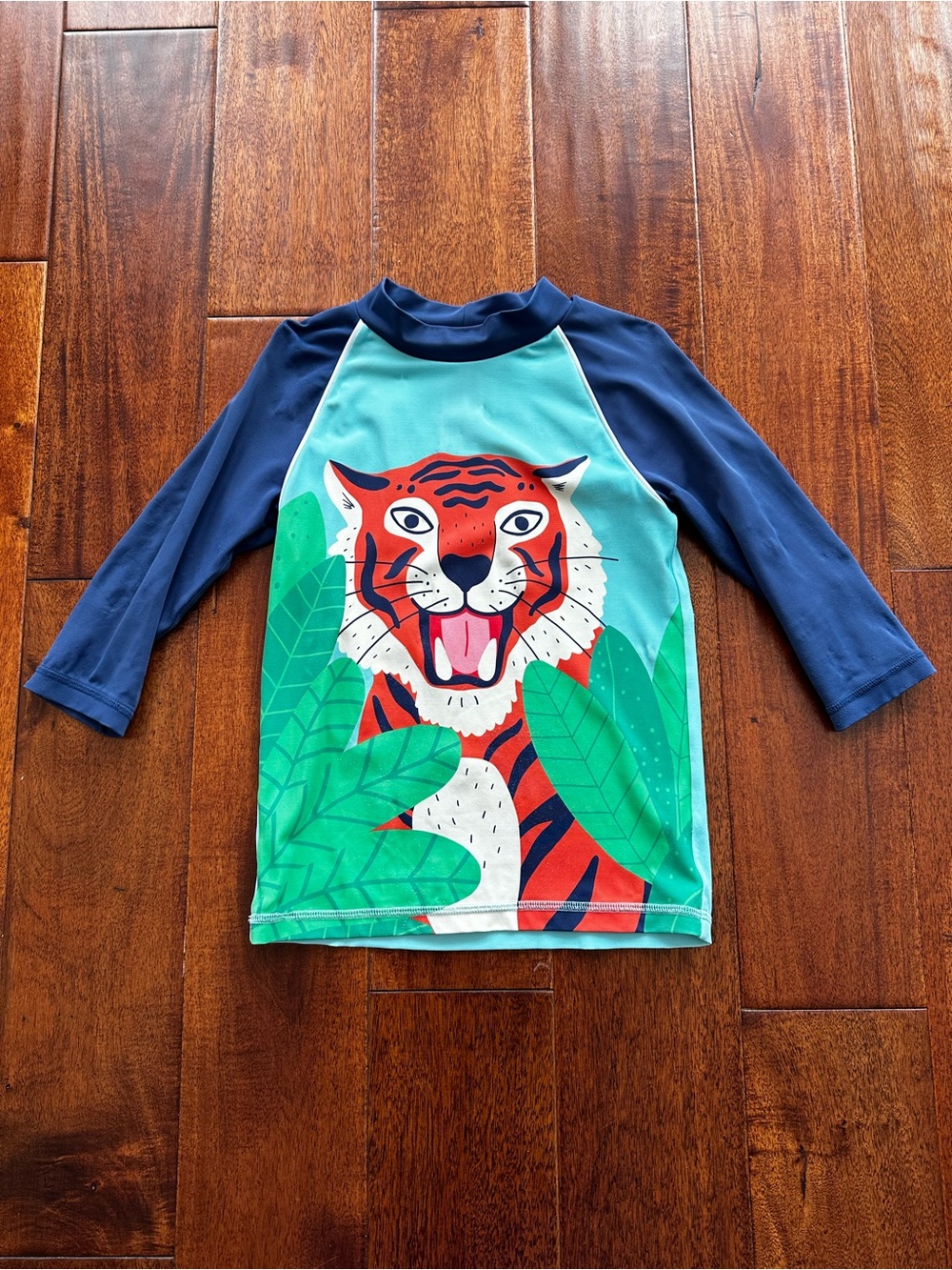Mini Boden Tiger Swim Shirt 6-7